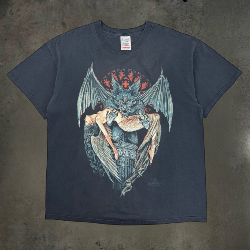 Vintage Alchemy Gothic Archive Demon Carrying Fallen Angel T-Shirt